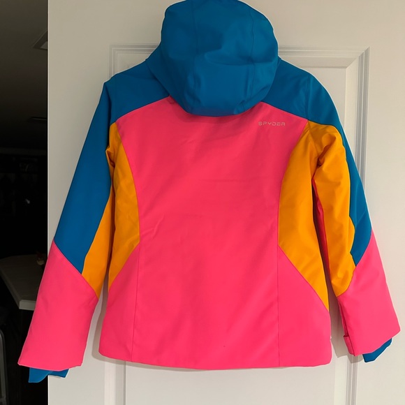 NWT - Spyder Girls Pioneer Jacket - Size 14 - Color:  Bryte Bubblegum - Picture 3 of 4